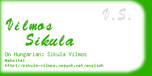 vilmos sikula business card